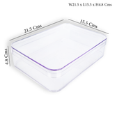Plastic Food Grade Clear DIY Cookies Box 42Pcs Carton / Pack 21x15x4.8 Cms - Willow